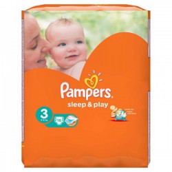 Подгузники, Pampers (Памперс) 4-9 кг р. 3 №58 слип энд плей миди