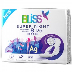 Прокладки женские Блисс супер найт драй 8 шт.