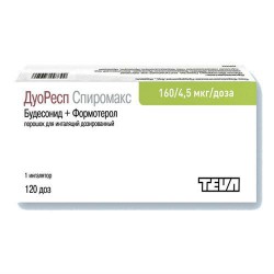 >ДуоРесп Спиромакс пор. д/ингал. дозир. 160 мкг+4.5 мкг/доза 120 доз №1