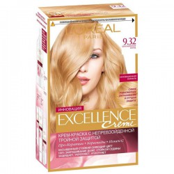 Краска для волос L'Oreal Экселланс крем улучшенная формула 192 мл 9.32 Сенсационный блонд
