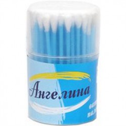 Ватные палочки Ангелина в пласт. бан. 150 шт.