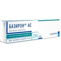 >Базирон АС гель д/наружн. прим. 2.5% 40 г №1