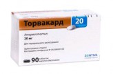 Торвакард, табл. п/о пленочной 20 мг №90