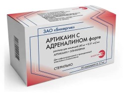 >Артикаин с адреналином форте р-р д/ин. (40 мг+0.01 мг)/мл 1.7 мл №50 картриджи