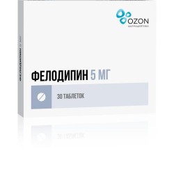 >Фелодипин табл. с пролонг. высвоб. п/о пленочной 5 мг №30