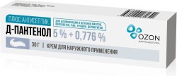 >Д-Пантенол плюс антисептик крем д/наружн. прим. 5%+0.776% 30 г №1