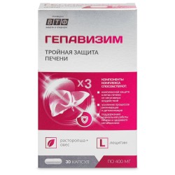 >Гепавизим тройная защита печени капс. 400 мг №30 БАД к пище (расторопша + овес + лецитин)