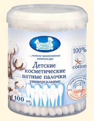 Ватные палочки 100 шт. Наша мама банка
