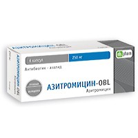 Азитромицин-OBL, капс. 250 мг №6