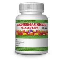 Аскорбиновая кислота Уралбиофарм БАД 200 шт. др. 20 мг / 0.25 г