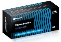 >Парацетамол Медисорб табл. 0.5 г №30