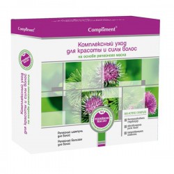 Набор подарочный Compliment Репейная серия №1023 шампунь против выпадения + бальзам против выпадения волос 250 мл + 200 мл