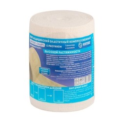 Бинт эластичный компрессионный Интекс-Смарт высокой растяжимости с рисунком (с индикатором давления) с 2 фиксаторами р. 1.5мх8см