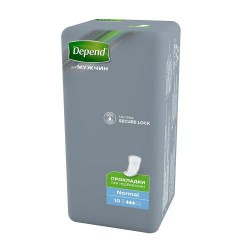 Прокладки при недержании для мужчин Depend нормал 10 шт.