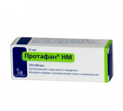 >Протафан HM сусп. для п/к введ. 100 МЕ/мл 10 мл №1 флаконы