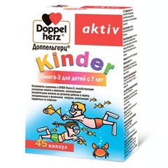 >Доппельгерц актив Kinder омега-3 капс. №45