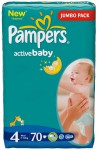 Подгузники, Pampers (Памперс) 7-14 кг р. 4 №70 актив беби макси