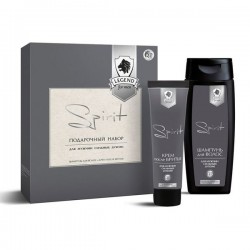 Набор подарочный Кью Пи Легенд Спирит №1076 шампунь + крем после бритья 250 мл + 100 мл