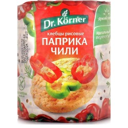 Хлебцы хрустящие 1 шт. Doctor Korner рисовые паприка и чили 80 г