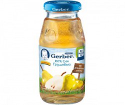 Сок Gerber груша без сахара осветленный с 4 мес. 175 г