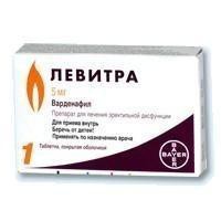 Левитра табл. п/о пленочной 5 мг 1 шт.