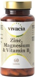 >Цинк магний и витамин В6 Vivacia Вивация табл. №60 zinc magnesium vitamin B6