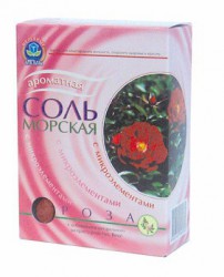 Соль морская для ванн роза с пеной 500 г