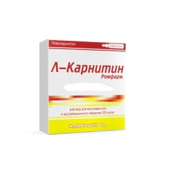 >Л-Карнитин Ромфарм р-р для в/в и в/м введ. 200 мг/мл 5 мл №5 ампулы