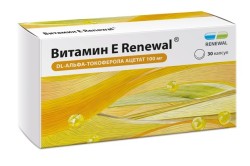 >Витамин Е (альфа-токоферола ацетат) RENEWAL капс. 100 мг / 330 мг №30 БАД к пище