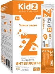 >Кидз Умная омега сироп 10 мл №14 для детей с 3 лет для развития интеллекта стики