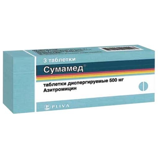 Диспергированные таблетки. Сумамед 500мг. №3. Азитромицин Сумамед 500 мг. Сумамед таблетки диспергируемые 500мг №3. Сумамед таб. П.О 500мг №3.
