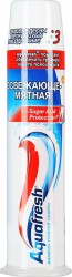 Зубная паста Aquafresh освежающе-мятная со фтором с помпой-дозатором 100 мл