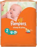 Подгузники, Pampers (Памперс) 3-6 кг р. 2 №18 слип энд плей мини