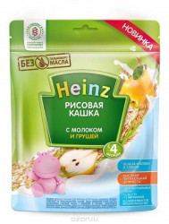 Каша молочная Heinz рис с грушей с 4 мес 250 г