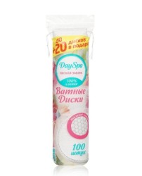 Ватные диски DaySpa прошитые 100 (80+20) шт.