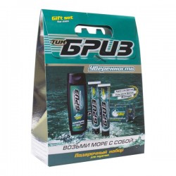 Набор подарочный Тим Бриз №1062 Уверенность крем для бритья + гель после бритья + шампунь 75 мл + 75 мл + 250 мл