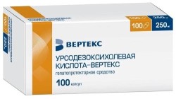 >Урсодезоксихолевая кислота-Вертекс капс. 250 мг №100