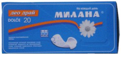 Прокладки женские ежедневные Милана дольче део драй 20 шт.