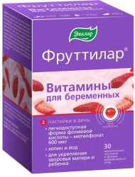 >Фруттилар паст. жев. 4 г №30 витамины для беременных вкус клубники