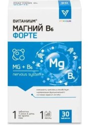Магний В6 форте Vitanium 30 шт. табл. 1170 мг