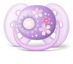 Соска-пустышка силиконовая, Avent (Авент) 1 шт SCF 529/12 ультрасофт для девочек 6-18 мес